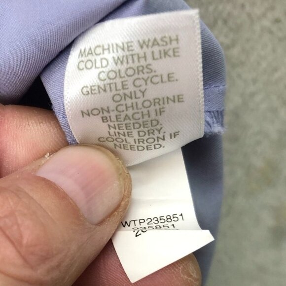 J. Jill Womens Shirt Medium Long Sleeve Button Up Lavender Pockets Casual Travel - Picture 8 of 10